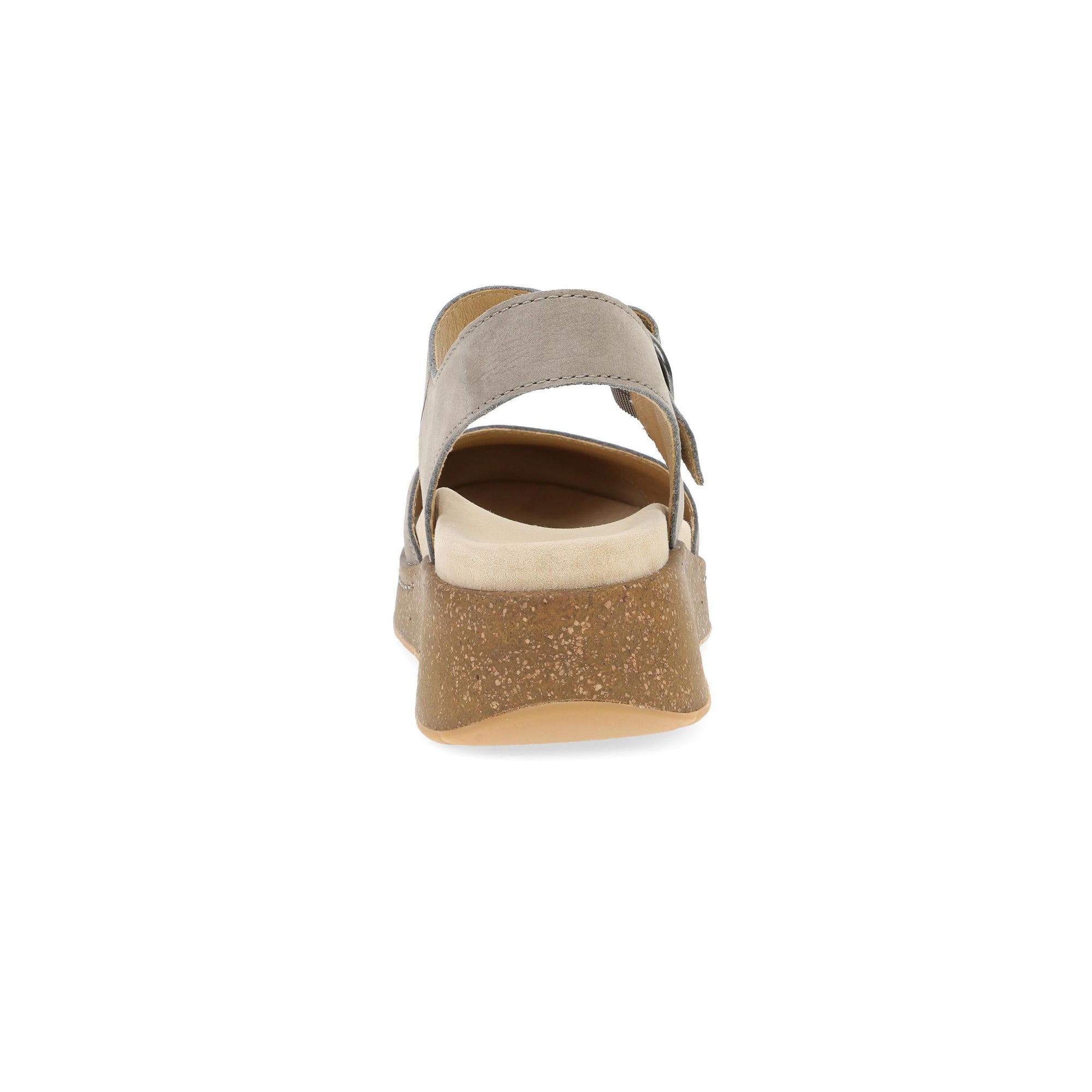 Heel image of Brynlee Taupe Milled Nubuck