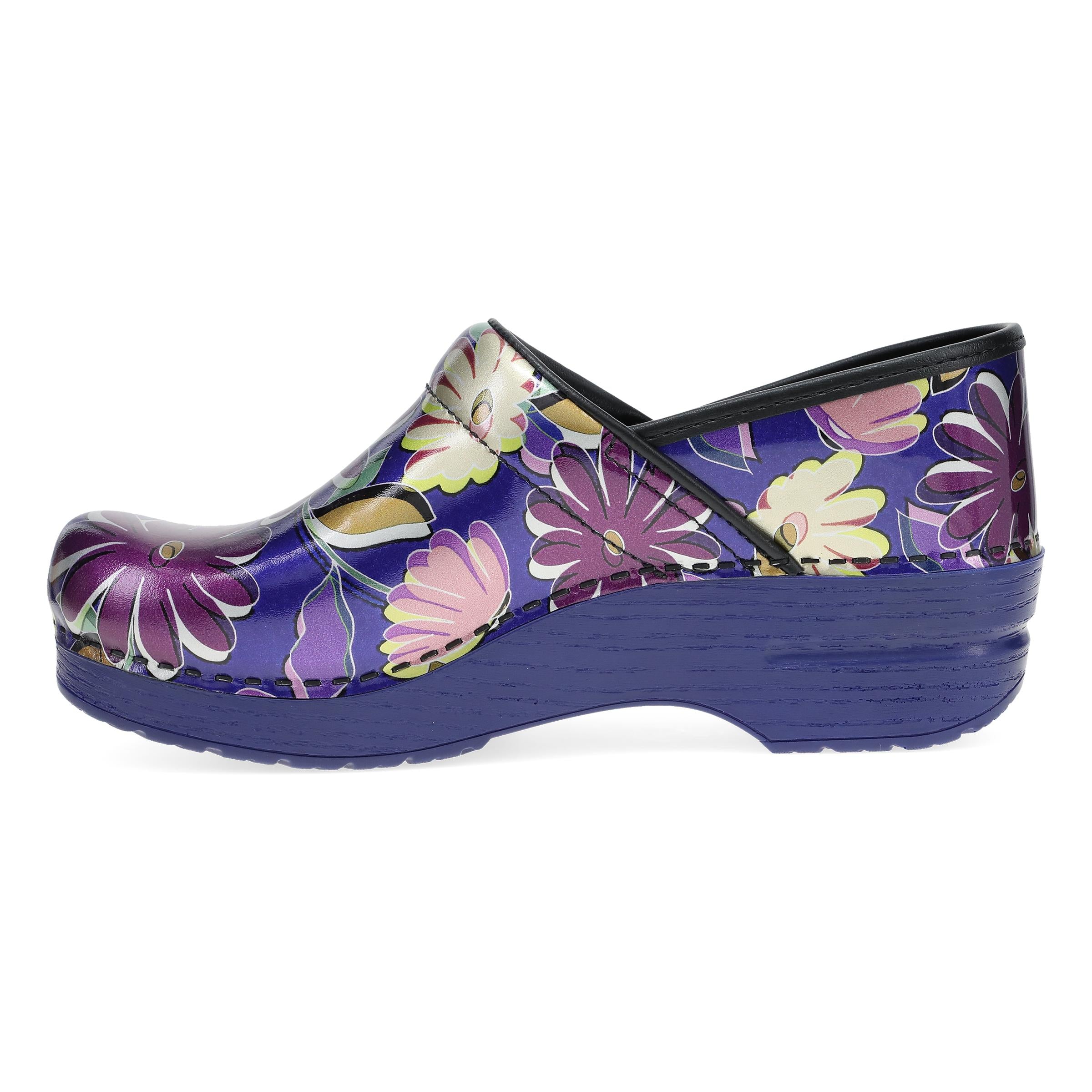 Professional Indigo Floral Patent Dansko