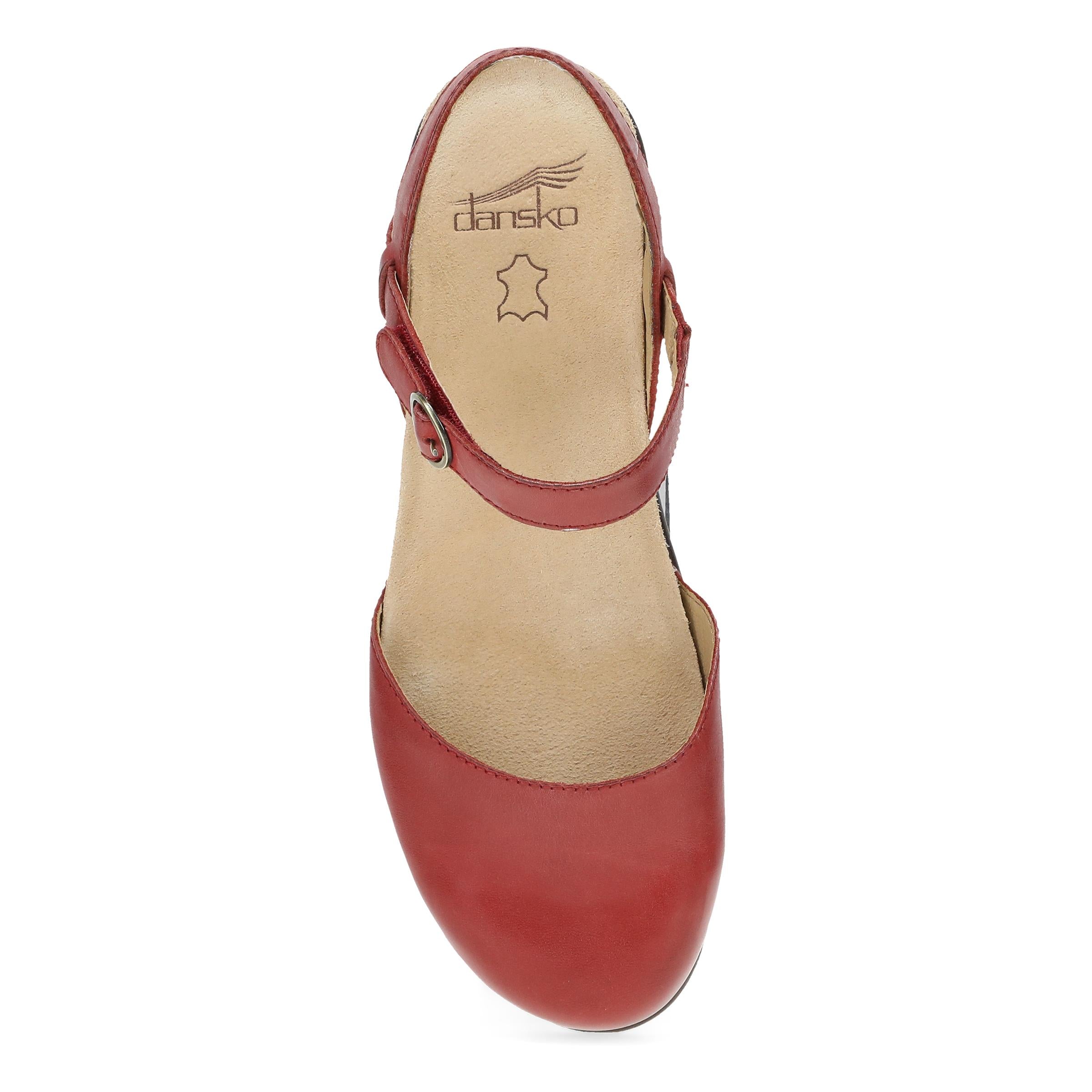 Christine Red Burnished Nappa – Dansko