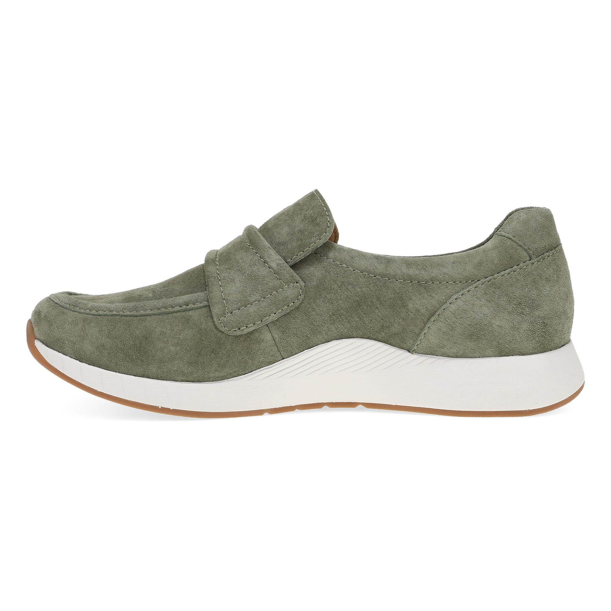 Side image of Clementine Olive Nubuck