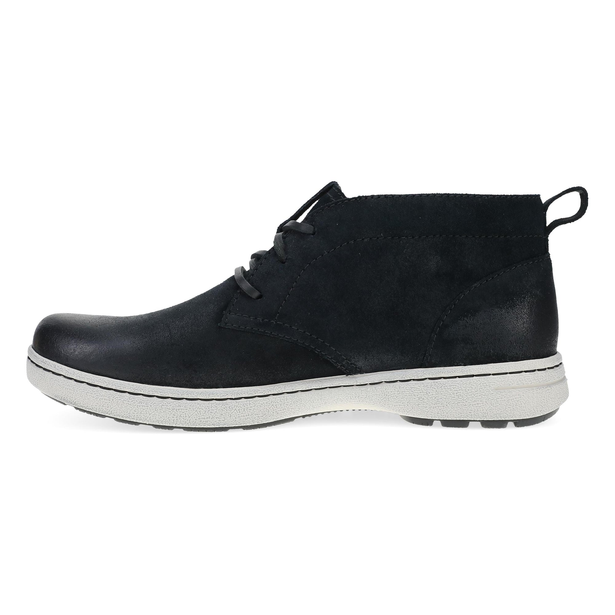 Side image of Tony Black Burnished Suede