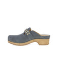 Side image of Branson Clog Dusty Blue Leather