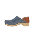 Side image of Briar Clog Denim Leather