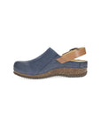 Side image of Merrin Blue Burnished Suede