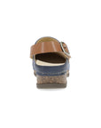 Heel image of Merrin Blue Burnished Suede