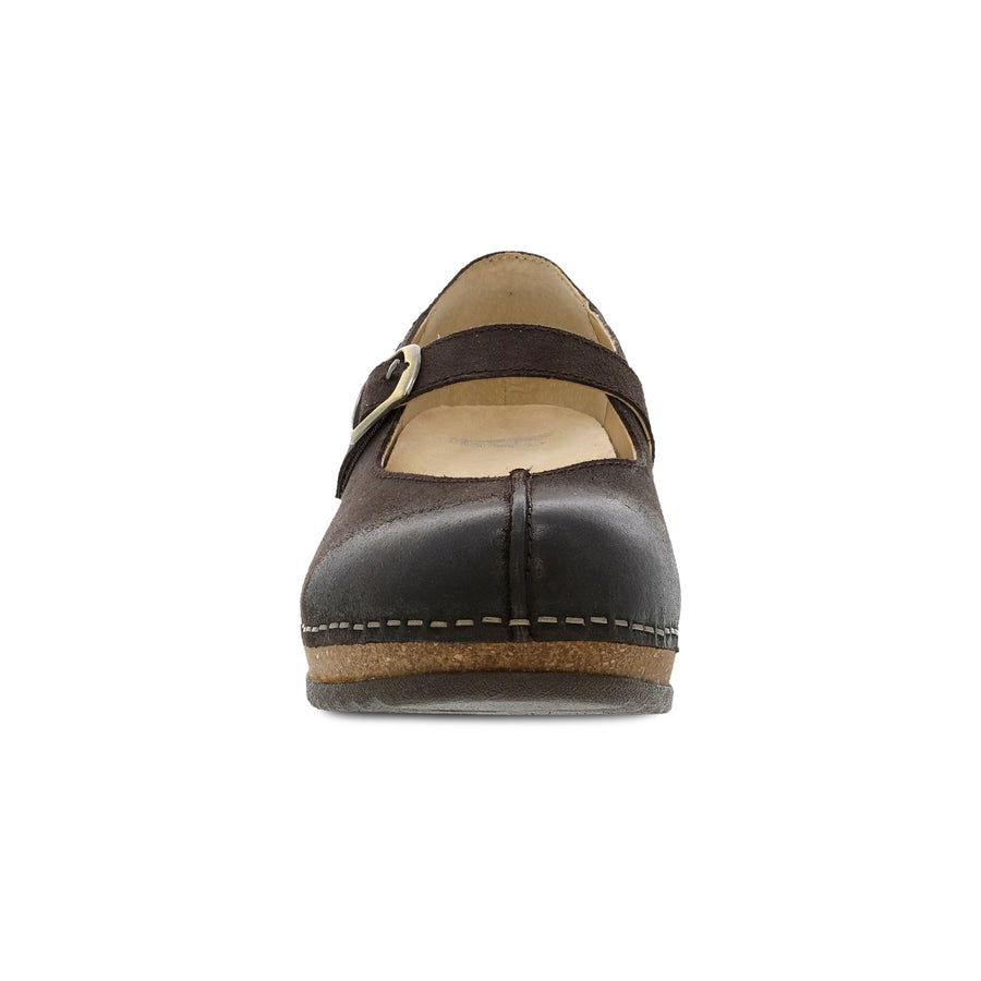 Toe image of Mika Chocolate Burnished Suede