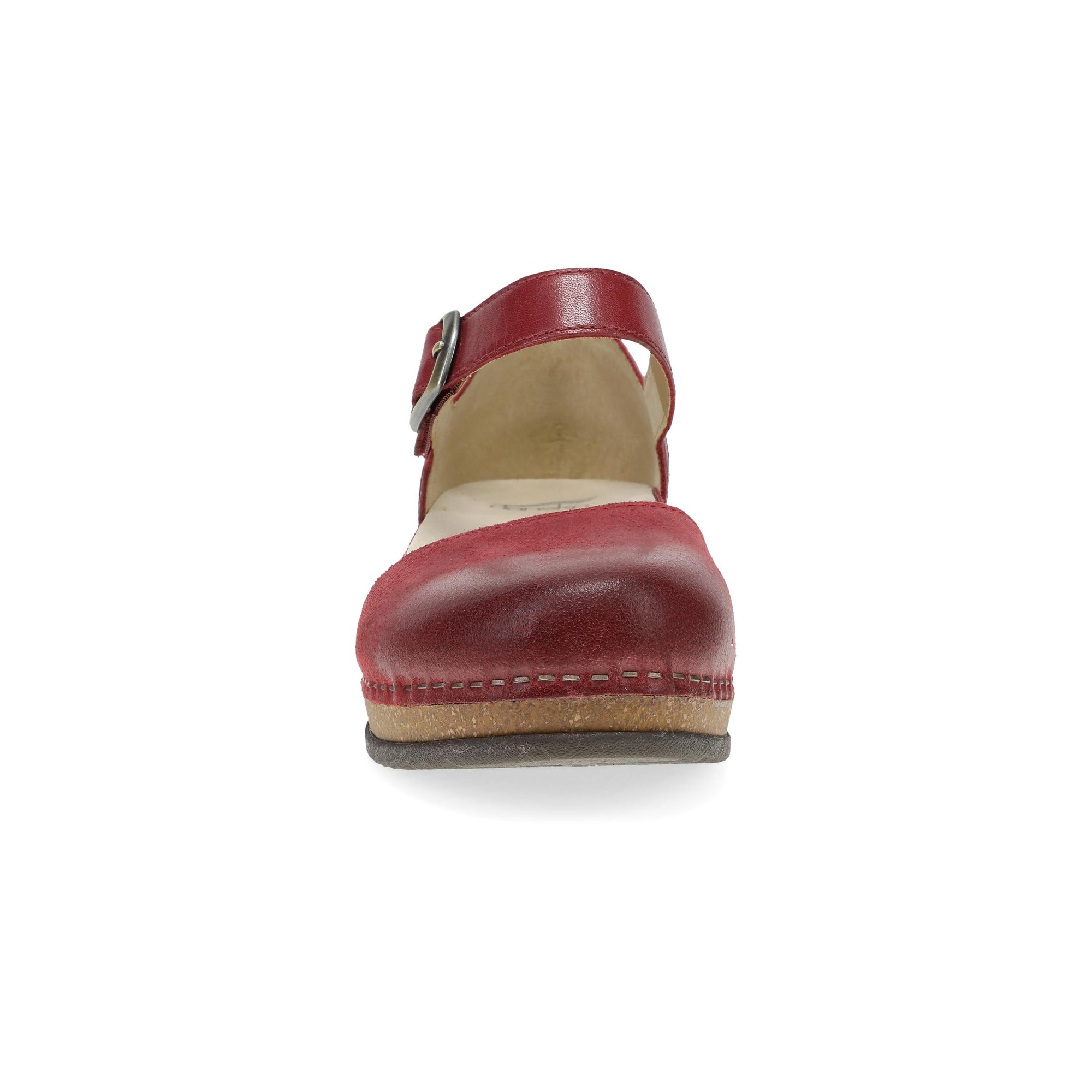 Toe image of Mae Red Burnished Suede