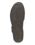 Bottom image of Mae Charcoal Embroidered Suede