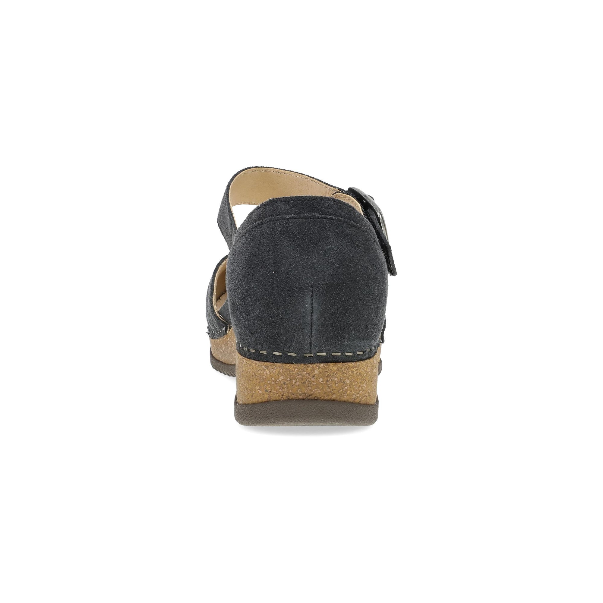 Heel image of Mae Charcoal Embroidered Suede