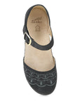 Top image of Mae Charcoal Embroidered Suede