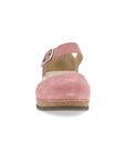 Toe image of Mae Ash Rose Embroidered Suede