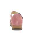 Heel image of Mae Ash Rose Embroidered Suede