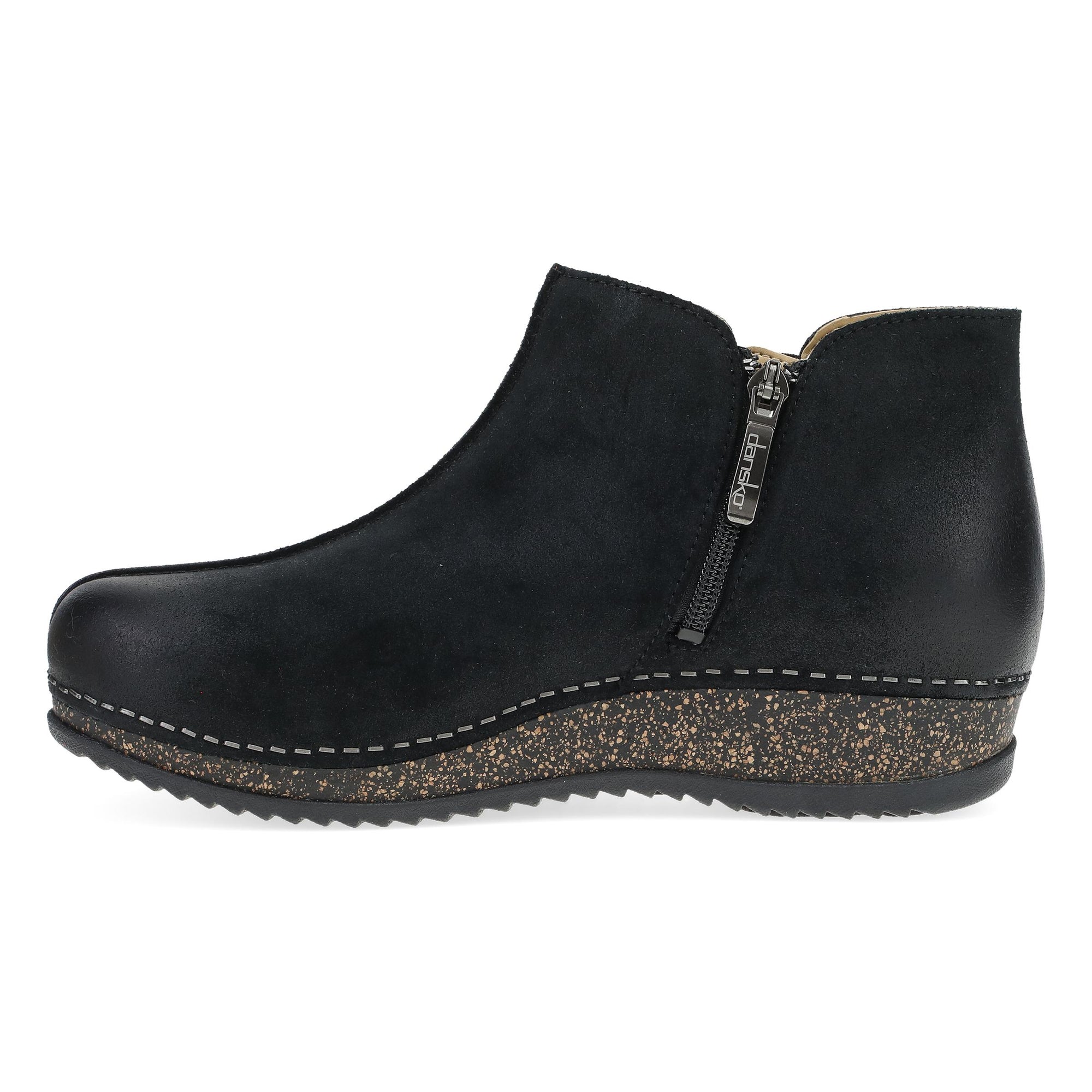 Side image of Muriel Black Suede