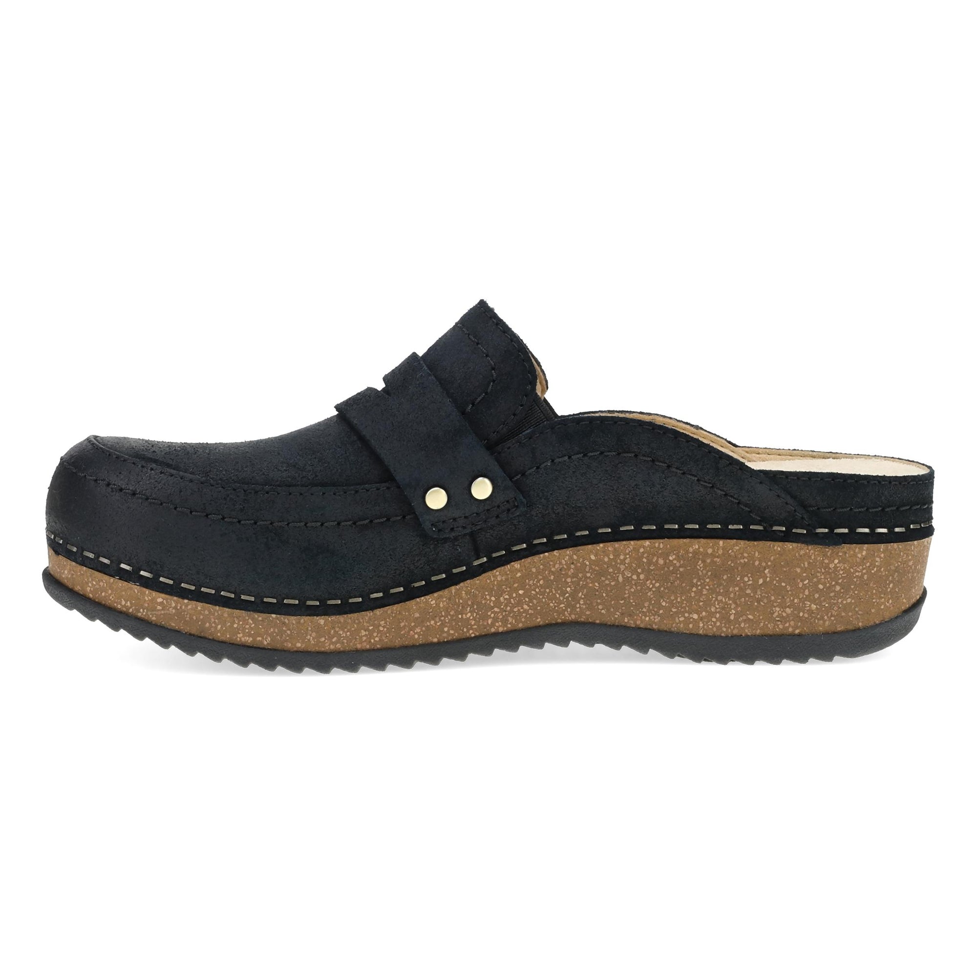 Side image of Maggy Clog Black Leather