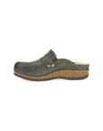 Side image of Maggy Clog Olive Leather