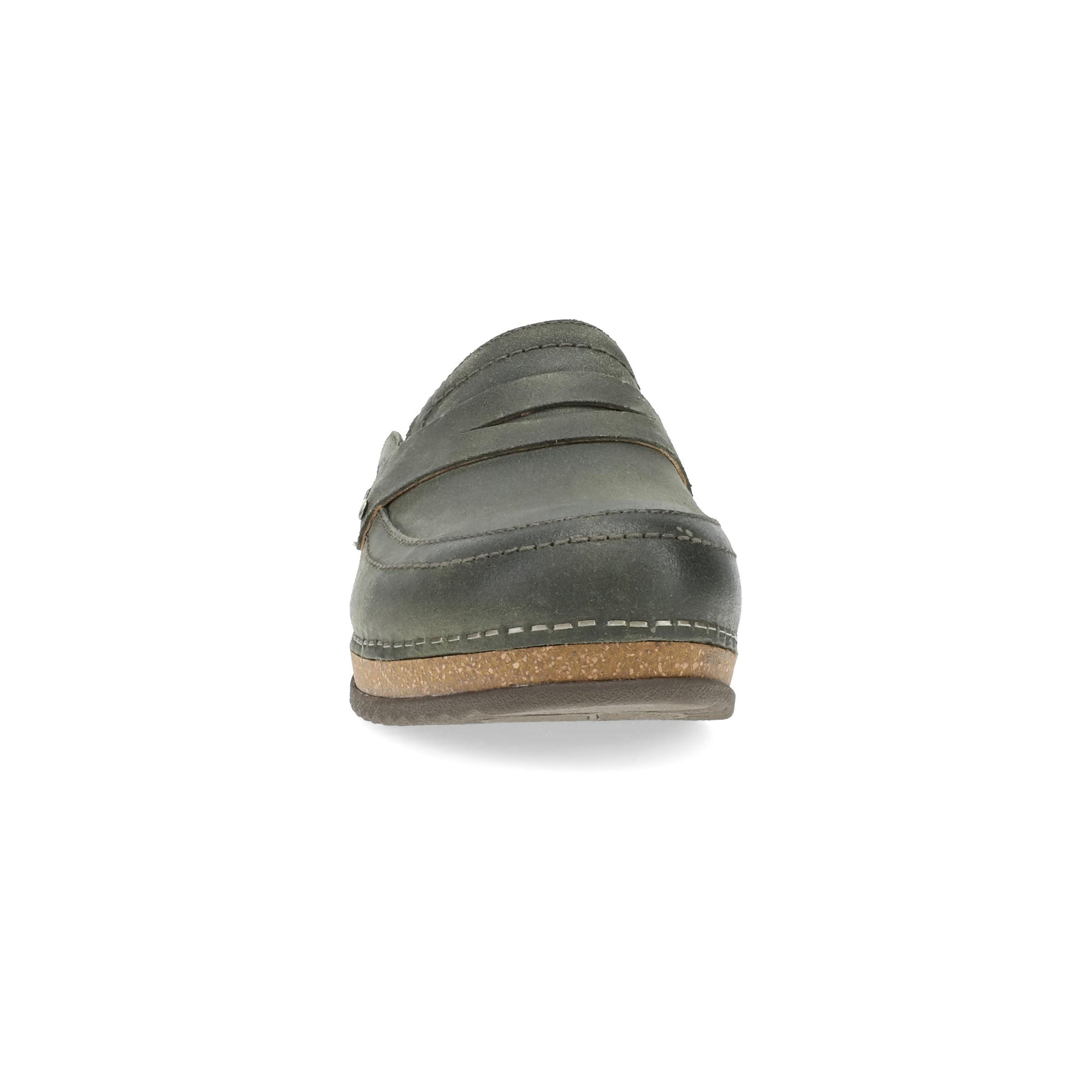 Toe image of Maggy Clog Olive Leather