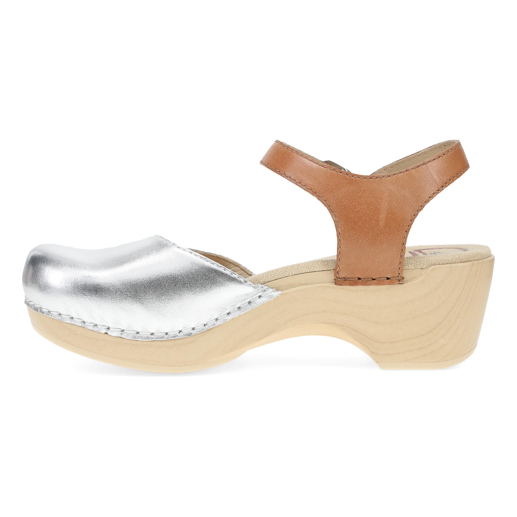 Side image of Sam Silver/Tan Leather