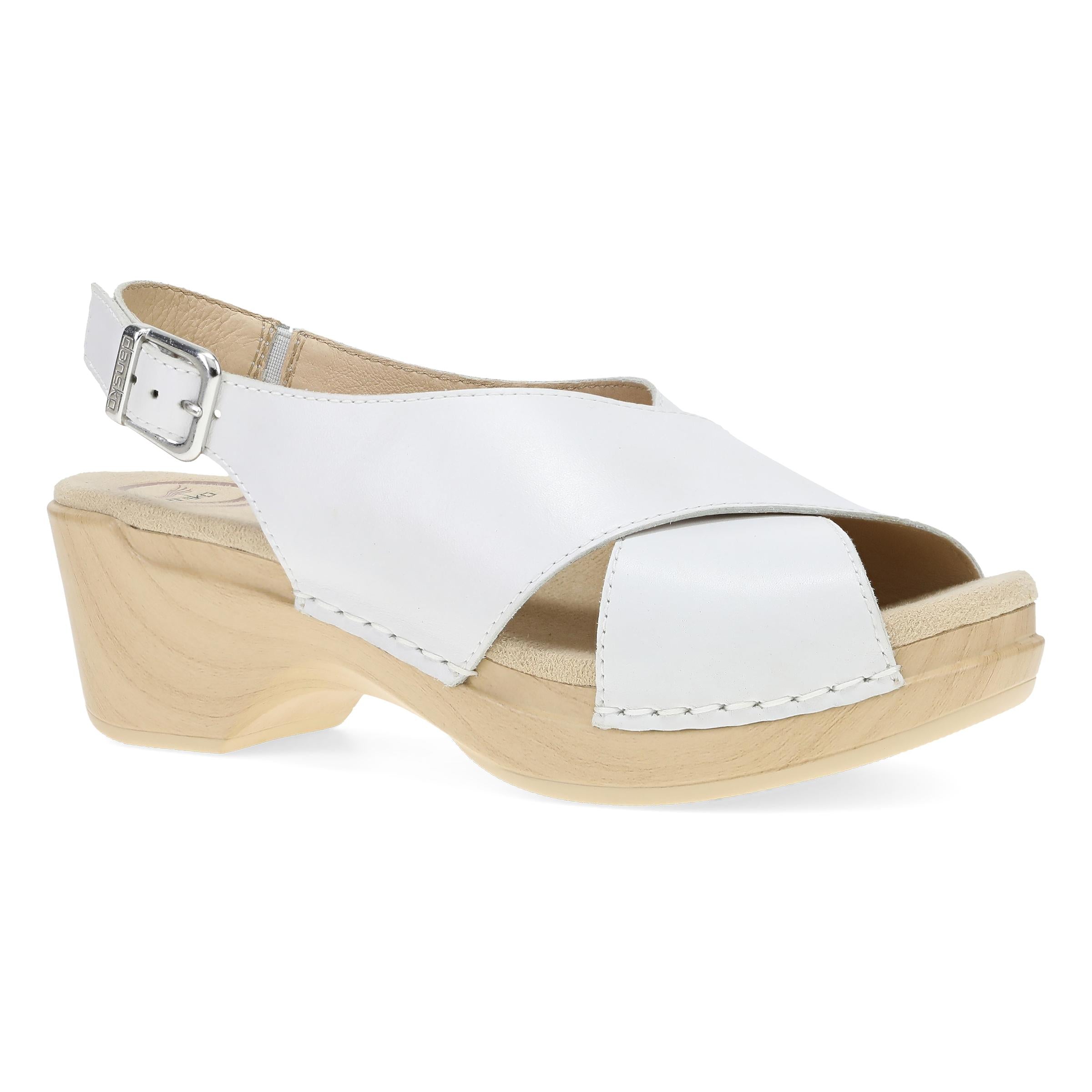 Dansko Tan White Women's good Wedge Heels