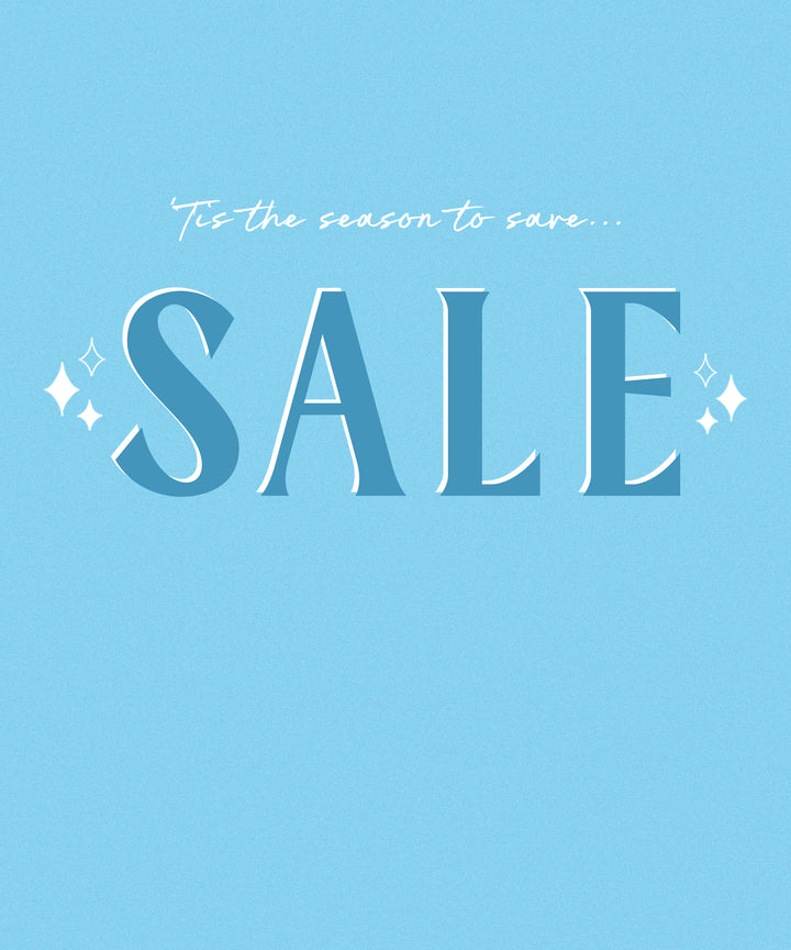 Dansko Black Friday Sale has select styles up to 30% off! Glittery blue background with "SALE" in the center in large dark blue letters. Text reads: 'Tis the season to save...