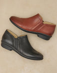 Cheryl Wide Black Burnished Nubuck