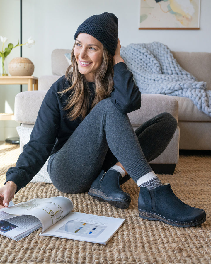 Relaxation and joy are what Makara, the new cork-soled bootie from Dansko will provide. Casual style and legendary comfort will leave you rejuvenated always.