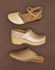 Lysa Mink/Gold Leather