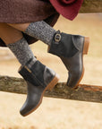 Monique Black Burnished Calf