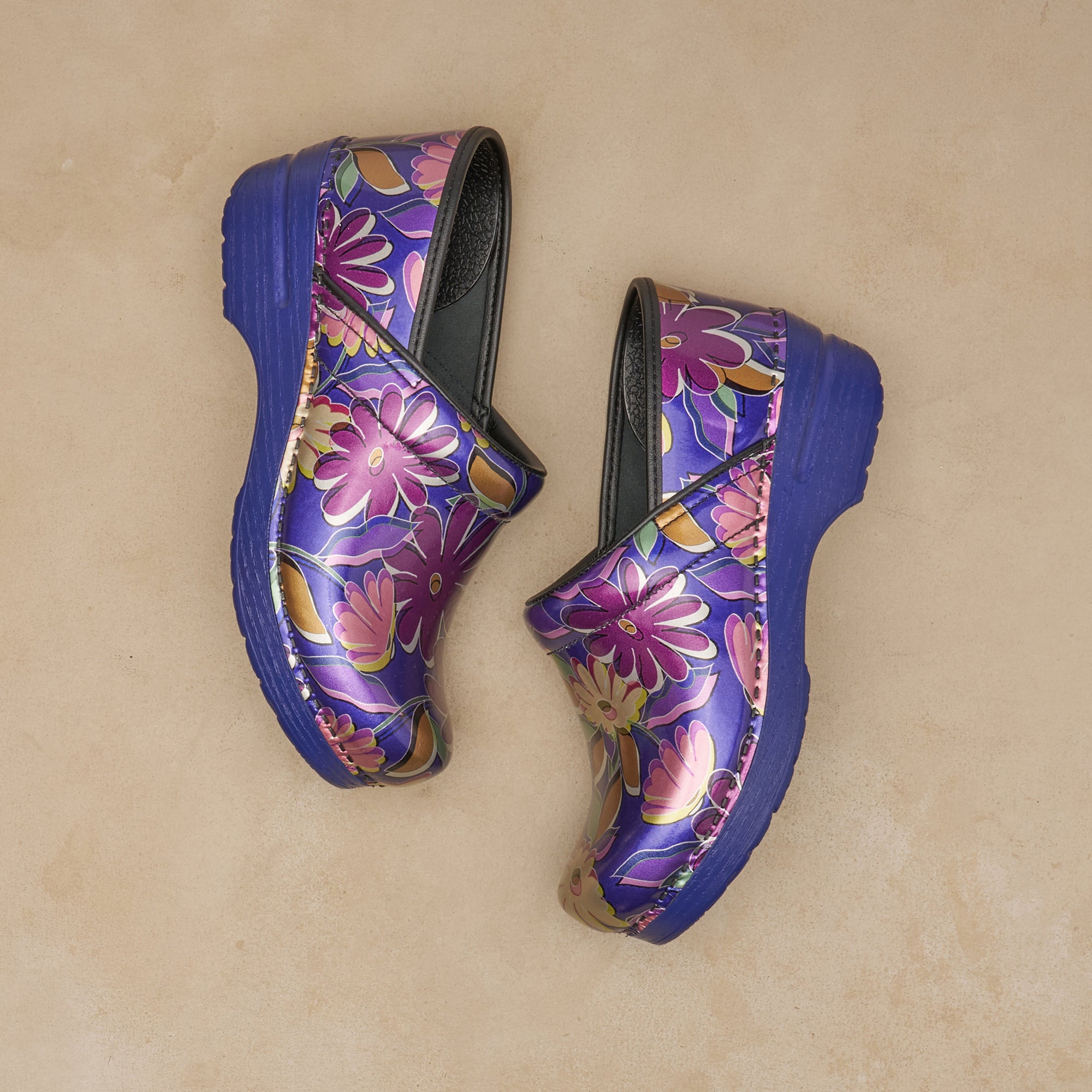 Professional Indigo Floral Patent