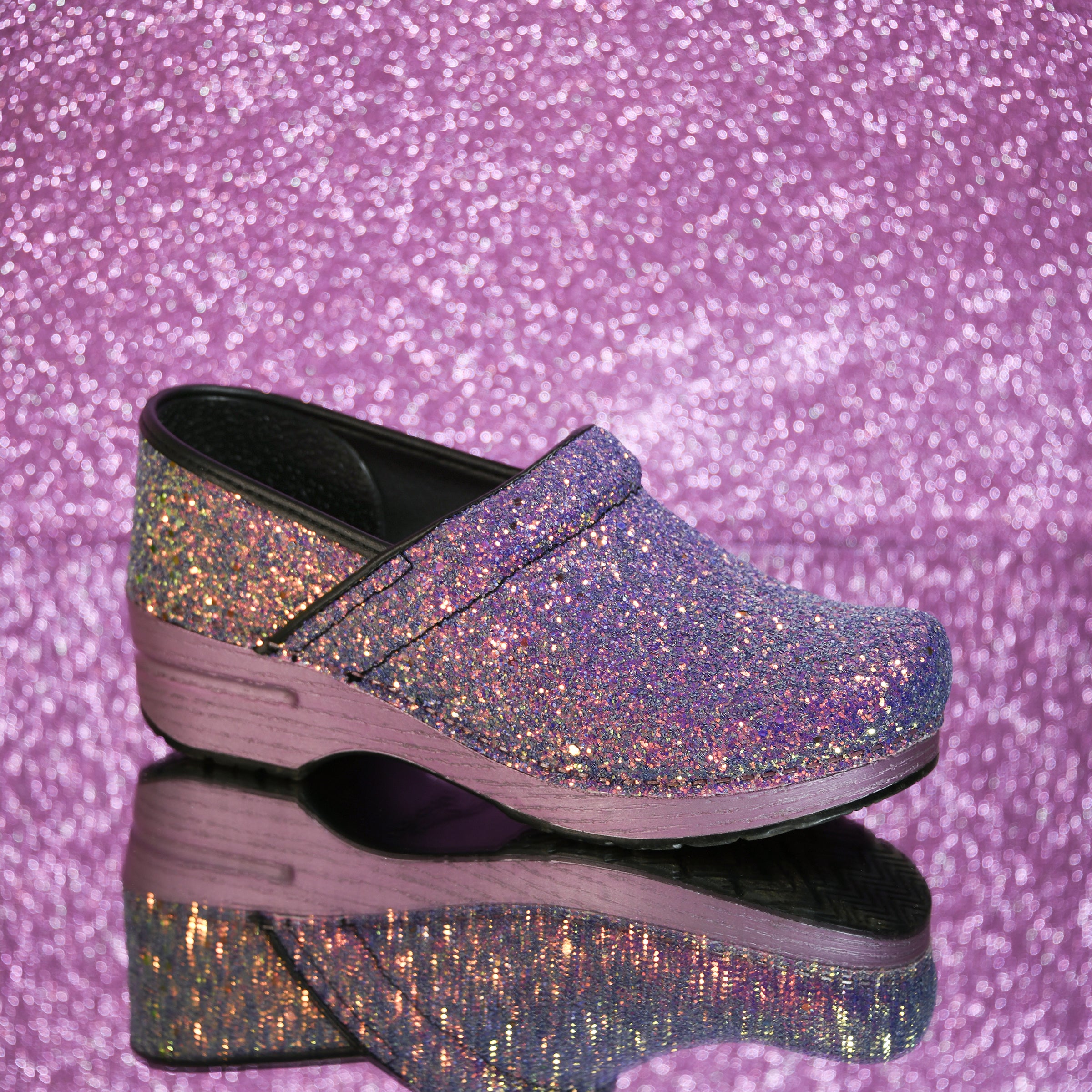 Sparkly nursing fashion clogs