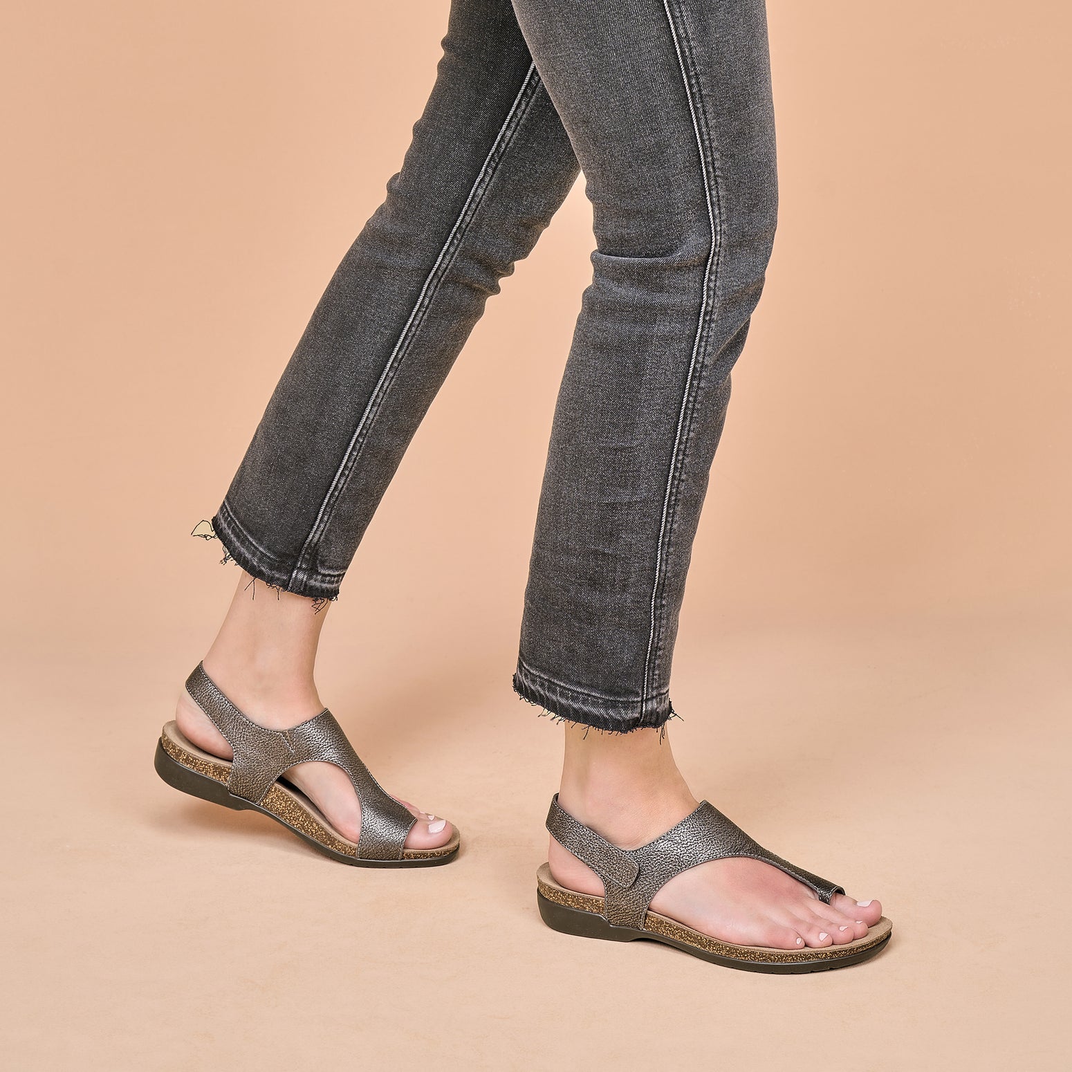 Dansko Women's Reece Sandals- Pewter Metallic