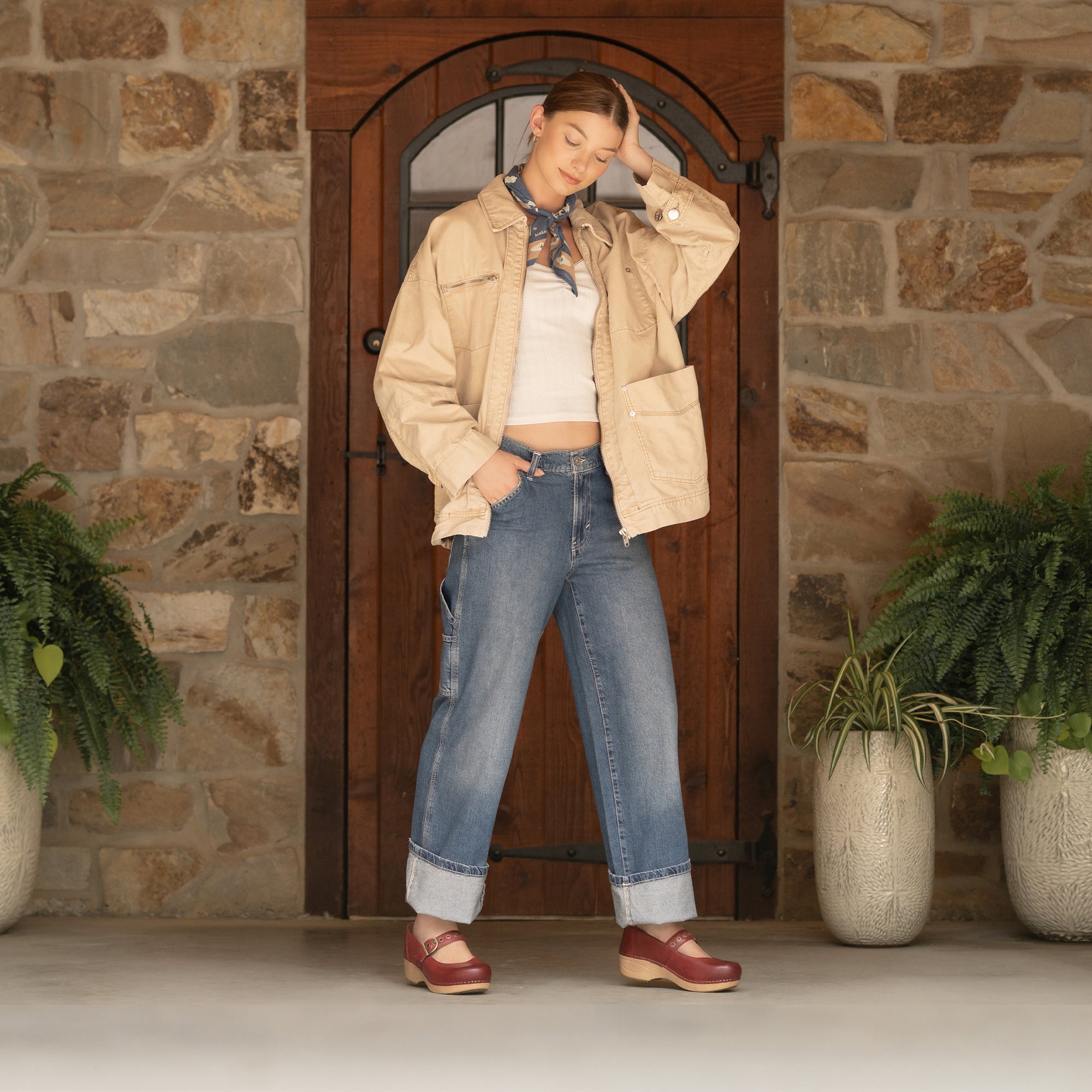 XP 2.0 Mary Jane Clog Red Leather