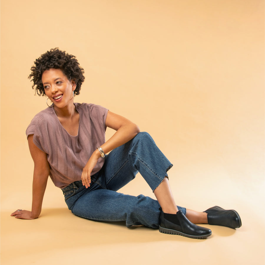 Louisa is a lightweight and flexible bootie comfortable enough for the entire day thanks to Dansko Natural Arch technology.