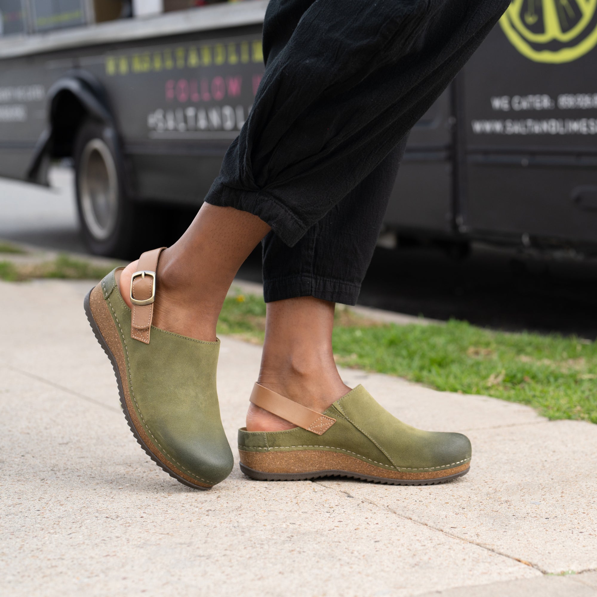 Merrin is our newest open back clog. Adjustable and super stylish, the legendary Dansko comfort and cork soles will give you the style and support to make it throughout the day.