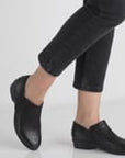 Cheryl Wide Black Burnished Nubuck