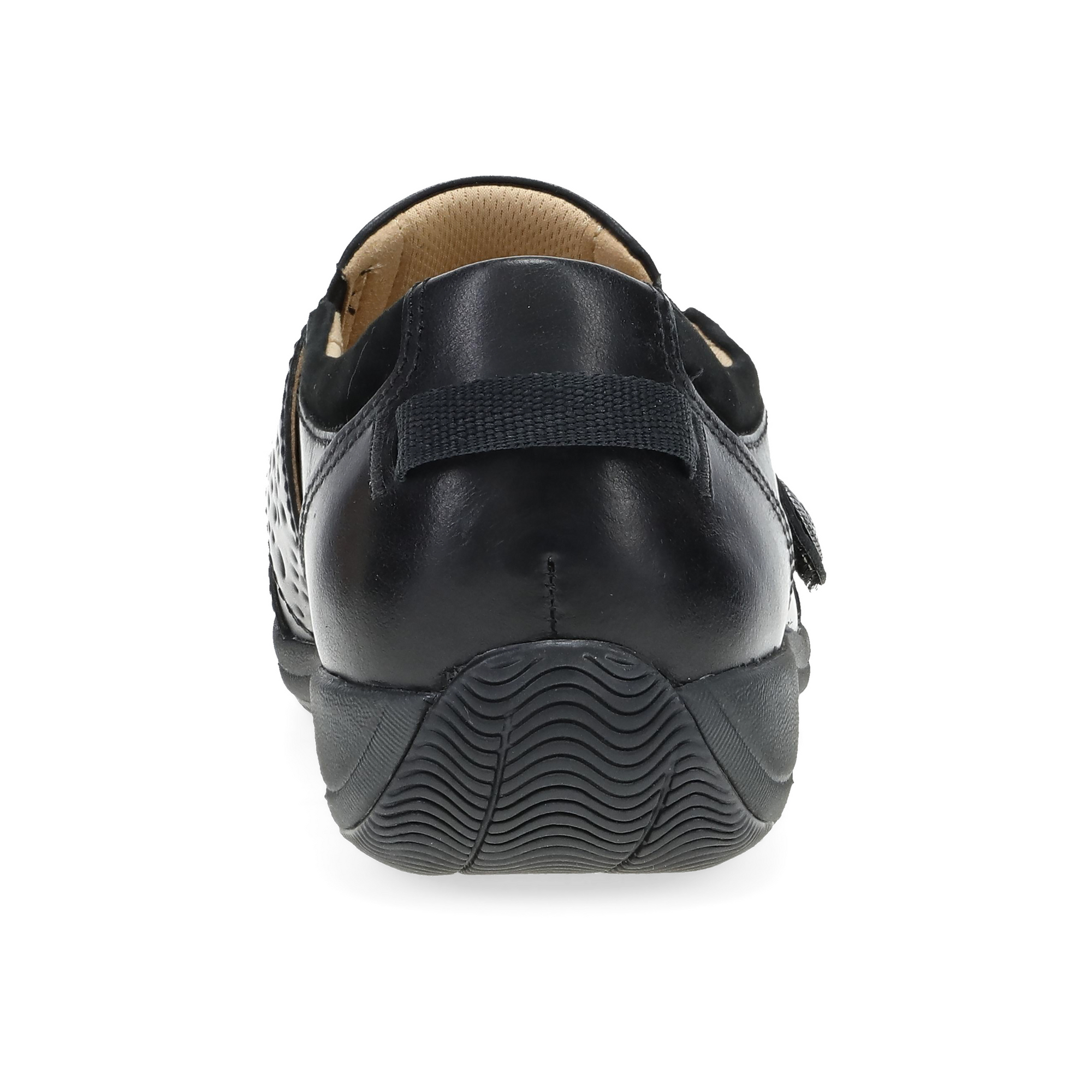 Sallie Wide Black Waxy Burnished