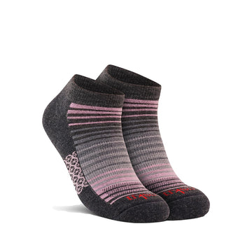 Merino Wool Ankle Socks Grey Stripes