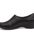 Side image of Franny Wide Black Milled Nappa