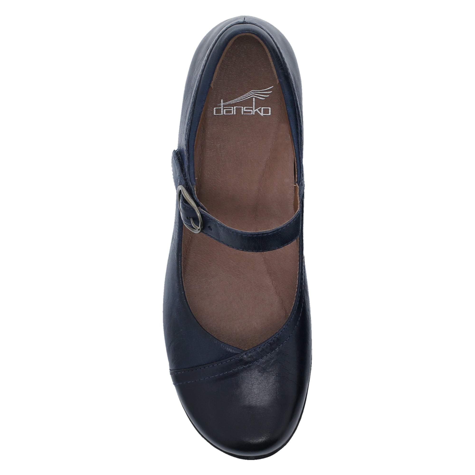 Top image of Fawna Navy Burnished Calf