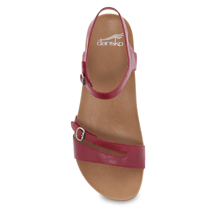 Top image of Janelle Red Glazed Leather