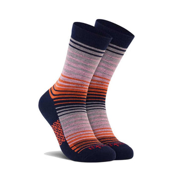 Merino Wool Crew Socks Navy Stripes