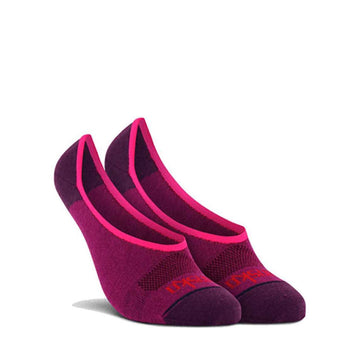 Merino Wool No Show Socks Purple