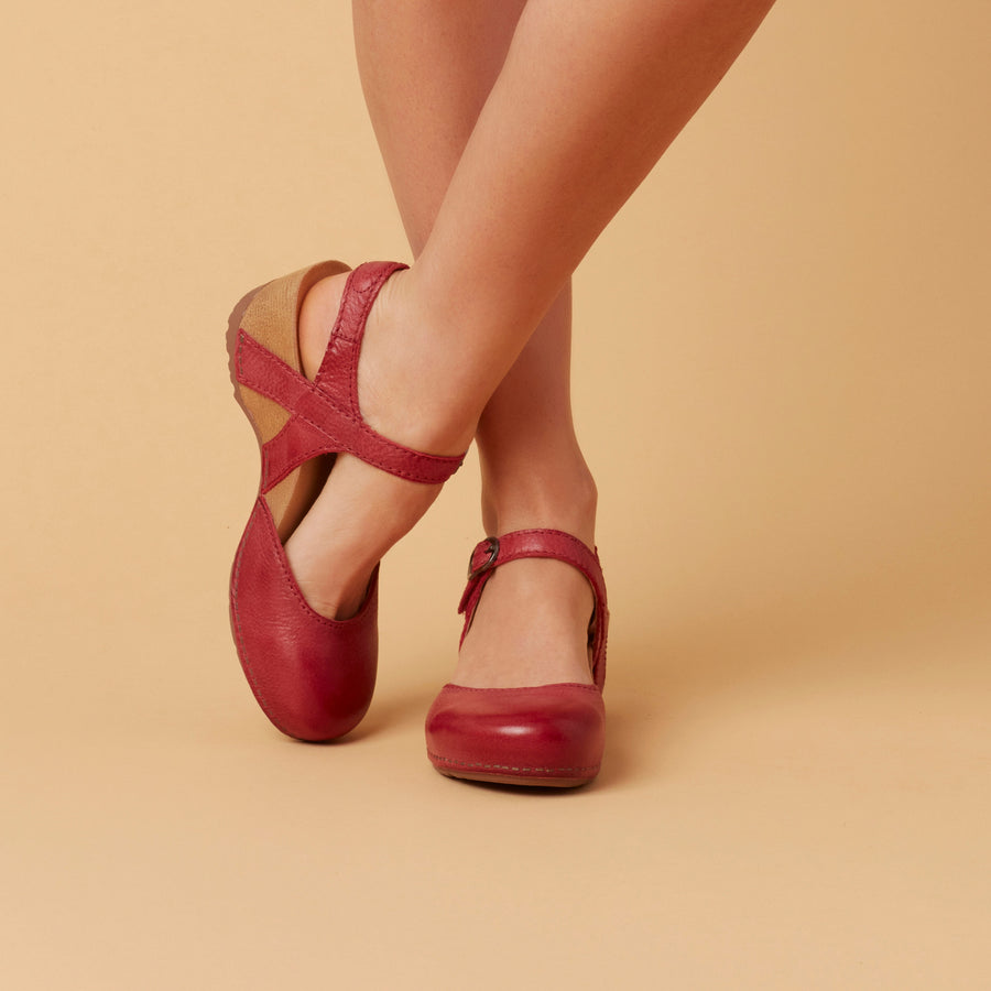 Primary lifestyle image of Tiffani Red Sandals on model
